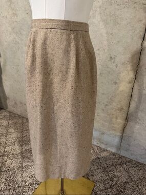 90s High Waisted Tweed Pencil Skirt | Carolyn Bessette Cool Girl Chic | Size XS
